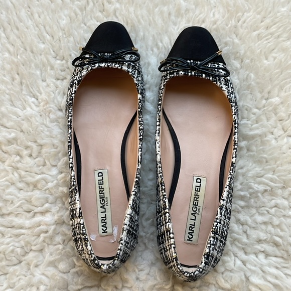 Karl Lagerfeld | tweed ballet flats Size 7 Excellent used condition. - Picture 8 of 11